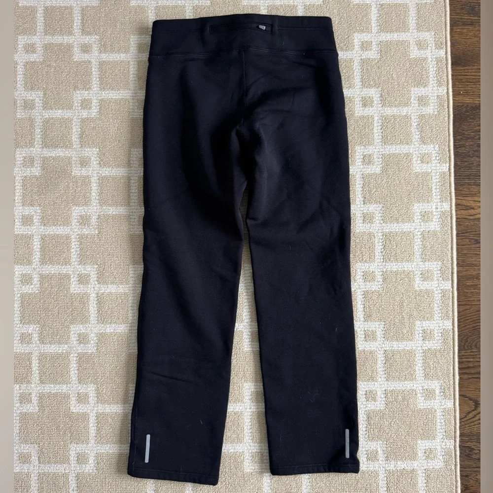 L.L. Bean Black Fleece Lined Thermal Pants Outdoor Hiking Lounge Medium Petite
